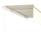 vidaXL Toldo retráctil manual con persiana crema 5x3 m vidaXL Toldo retráctil manual con persiana crema 5x3 m