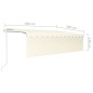 vidaXL Toldo retráctil manual con persiana crema 5x3 m vidaXL Toldo retráctil manual con persiana crema 5x3 m