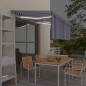 vidaXL Toldo automático persiana LED sensor viento azul blanco 3x2,5m vidaXL Toldo automático persiana LED sensor viento azul blanco 3x2,5m