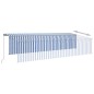 vidaXL Toldo retráctil manual con persiana y LED azul y blanco 6x3 m vidaXL Toldo retráctil manual con persiana y LED azul y blanco 6x3 m