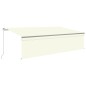 vidaXL Toldo retráctil manual con persiana crema 5x3 m vidaXL Toldo retráctil manual con persiana crema 5x3 m
