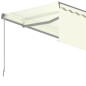 vidaXL Toldo retráctil manual con persiana crema 5x3 m vidaXL Toldo retráctil manual con persiana crema 5x3 m