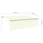 vidaXL Toldo retráctil manual con persiana crema 5x3 m vidaXL Toldo retráctil manual con persiana crema 5x3 m