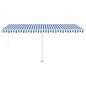 vidaXL Toldo de pie automático azul y blanco 500x300 cm vidaXL Toldo de pie automático azul y blanco 500x300 cm