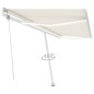 vidaXL Toldo automático con LED y sensor de viento crema 500x300 cm vidaXL Toldo automático con LED y sensor de viento crema 500x300 cm
