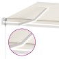 vidaXL Toldo automático con LED y sensor de viento crema 500x300 cm vidaXL Toldo automático con LED y sensor de viento crema 500x300 cm