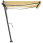 vidaXL Toldo automático LED sensor de viento amarillo blanco 300x250cm vidaXL Toldo automático LED sensor de viento amarillo blanco 300x250cm