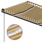 vidaXL Toldo manual retráctil con LED amarillo y blanco 4,5x3,5 m