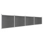 vidaXL Set de paneles de valla WPC negro 699x146 cm vidaXL Set de paneles de valla WPC negro 699x146 cm