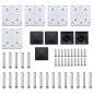 vidaXL Set de paneles de valla WPC negro 699x146 cm vidaXL Set de paneles de valla WPC negro 699x146 cm