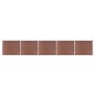 vidaXL Set de panel de valla WPC marrón 872x146 cm  