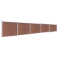 vidaXL Set de panel de valla WPC marrón 872x146 cm  