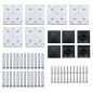 vidaXL Set de panel de valla WPC marrón 872x146 cm  