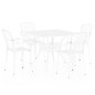 vidaXL Mesa y sillas de bistró 5 piezas aluminio fundido blanco vidaXL Mesa y sillas de bistró 5 piezas aluminio fundido blanco