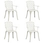 vidaXL Mesa y sillas de bistró 5 piezas aluminio fundido blanco vidaXL Mesa y sillas de bistró 5 piezas aluminio fundido blanco