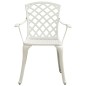 vidaXL Mesa y sillas de bistró 5 piezas aluminio fundido blanco vidaXL Mesa y sillas de bistró 5 piezas aluminio fundido blanco