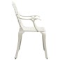 vidaXL Mesa y sillas de bistró 5 piezas aluminio fundido blanco vidaXL Mesa y sillas de bistró 5 piezas aluminio fundido blanco