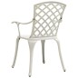 vidaXL Mesa y sillas de bistró 5 piezas aluminio fundido blanco vidaXL Mesa y sillas de bistró 5 piezas aluminio fundido blanco