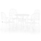 vidaXL Mesa y sillas de bistró 5 piezas aluminio fundido blanco vidaXL Mesa y sillas de bistró 5 piezas aluminio fundido blanco