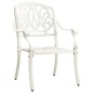 vidaXL Mesa y sillas de bistró 5 piezas aluminio fundido blanco vidaXL Mesa y sillas de bistró 5 piezas aluminio fundido blanco
