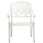 vidaXL Mesa y sillas de bistró 5 piezas aluminio fundido blanco vidaXL Mesa y sillas de bistró 5 piezas aluminio fundido blanco