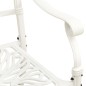 vidaXL Mesa y sillas de bistró 5 piezas aluminio fundido blanco vidaXL Mesa y sillas de bistró 5 piezas aluminio fundido blanco