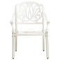 vidaXL Mesa y sillas de bistró 3 piezas aluminio fundido blanco vidaXL Mesa y sillas de bistró 3 piezas aluminio fundido blanco