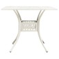 vidaXL Mesa y sillas de bistró 3 piezas aluminio fundido blanco vidaXL Mesa y sillas de bistró 3 piezas aluminio fundido blanco