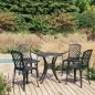 vidaXL Mesa y sillas de bistró 5 piezas aluminio fundido negro vidaXL Mesa y sillas de bistró 5 piezas aluminio fundido negro