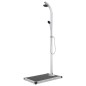 vidaXL Ducha de jardín con base gris 220 cm aluminio vidaXL Ducha de jardín con base gris 220 cm aluminio