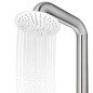 vidaXL Ducha de jardín con base gris 230 cm acero inoxidable vidaXL Ducha de jardín con base gris 230 cm acero inoxidable