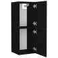 vidaXL Juego de muebles de baño madera de ingeniería negro