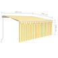 vidaXL Toldo retráctil manual con persiana LED amarillo/blanco 3x2,5 m vidaXL Toldo retráctil manual con persiana LED amarillo/blanco 3x2,5 m
