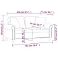 vidaXL Sofá de 2 plazas con cojines terciopelo marrón 120 cm vidaXL Sofá de 2 plazas con cojines terciopelo marrón 120 cm