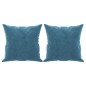 vidaXL Sofá de 2 plazas con cojines terciopelo azul 140 cm vidaXL Sofá de 2 plazas con cojines terciopelo azul 140 cm