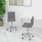 vidaXL Sillas de comedor giratorias 2 unidades tela gris claro vidaXL Sillas de comedor giratorias 2 unidades tela gris claro