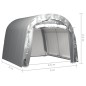 vidaXL Carpa de almacenamiento acero gris 300x300 cm vidaXL Carpa de almacenamiento acero gris 300x300 cm
