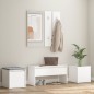 vidaXL Juego de muebles de recibidor madera contrachapada blanco vidaXL Juego de muebles de recibidor madera contrachapada blanco