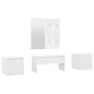 vidaXL Juego de muebles de recibidor madera contrachapada blanco vidaXL Juego de muebles de recibidor madera contrachapada blanco