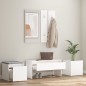 vidaXL Juego de muebles de recibidor madera contrachapada blanco vidaXL Juego de muebles de recibidor madera contrachapada blanco