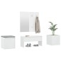 vidaXL Juego de muebles de recibidor madera contrachapada blanco vidaXL Juego de muebles de recibidor madera contrachapada blanco