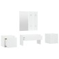 vidaXL Juego de muebles de recibidor madera contrachapada blanco vidaXL Juego de muebles de recibidor madera contrachapada blanco