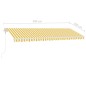 vidaXL Toldo de pie automático amarillo y blanco 500x350 cm vidaXL Toldo de pie automático amarillo y blanco 500x350 cm