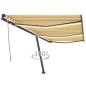 vidaXL Toldo manual retráctil con luz LED amarillo y blanco 600x350 cm vidaXL Toldo manual retráctil con luz LED amarillo y blanco 600x350 cm