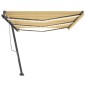 vidaXL Toldo manual retráctil con luz LED amarillo y blanco 600x350 cm vidaXL Toldo manual retráctil con luz LED amarillo y blanco 600x350 cm