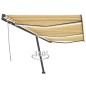 vidaXL Toldo retráctil manual con luz LED amarillo y blanco 600x300 cm vidaXL Toldo retráctil manual con luz LED amarillo y blanco 600x300 cm