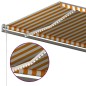 vidaXL Toldo retráctil manual con luz LED amarillo y blanco 600x300 cm vidaXL Toldo retráctil manual con luz LED amarillo y blanco 600x300 cm