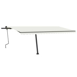 vidaXL Toldo de pie retráctil manual crema 500x350 cm