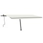 vidaXL Toldo de pie retráctil manual crema 500x350 cm