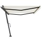 vidaXL Toldo de pie retráctil manual crema 500x350 cm